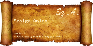 Szolga Anita névjegykártya
